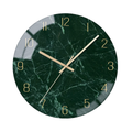 Emerald Marble Gold Wall Clock