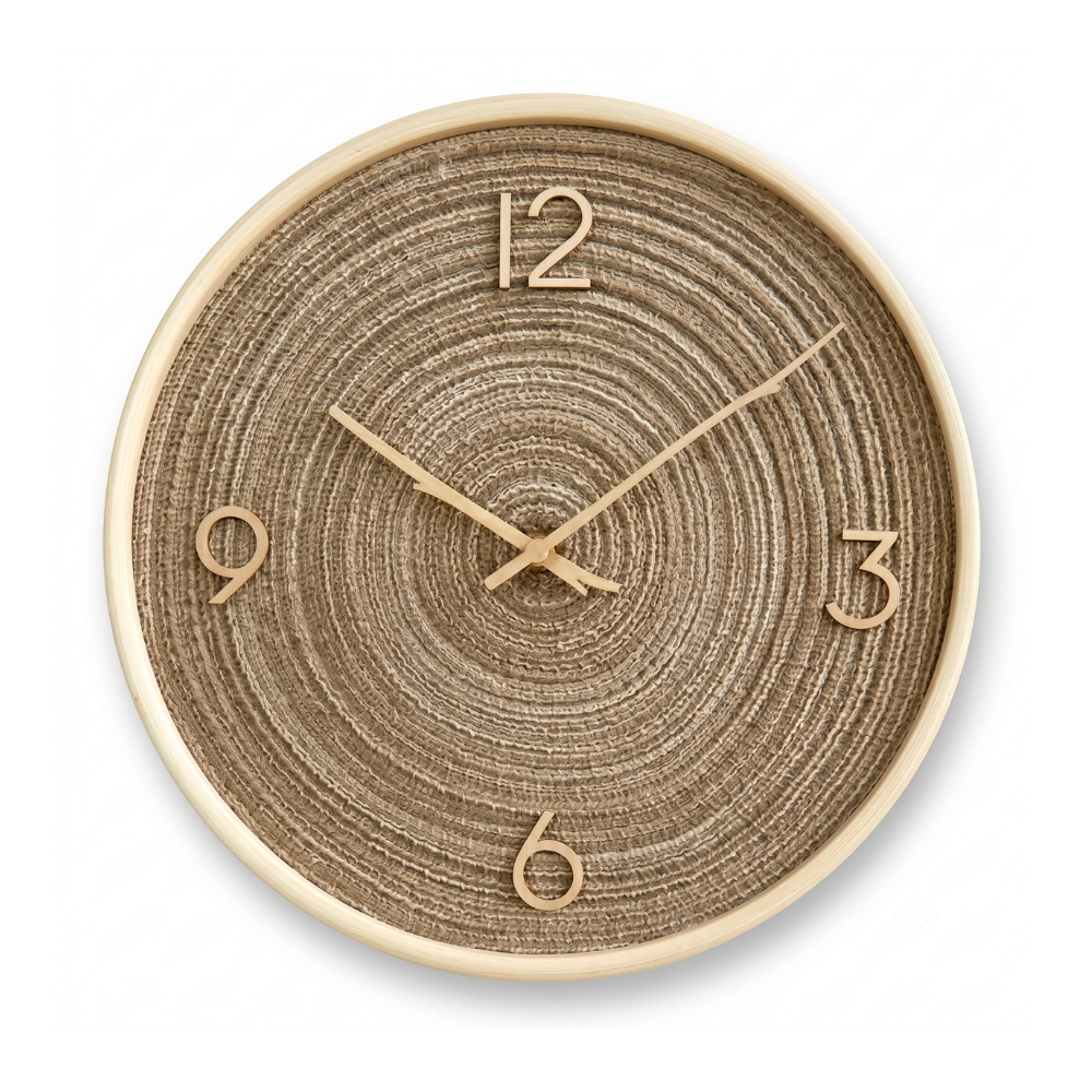 Rustic Woodgrain Wall Clock