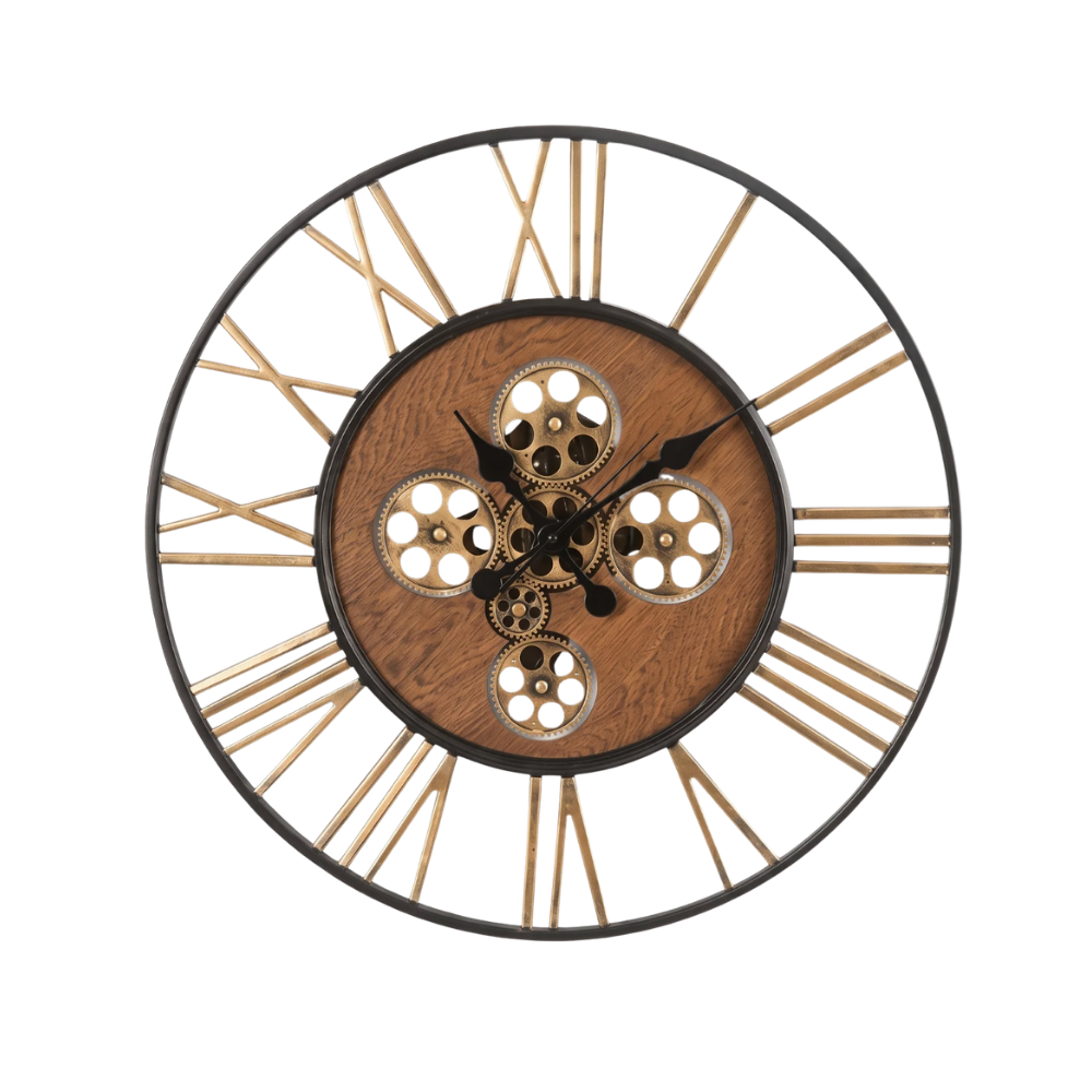 The Golden Gear Wall Clock